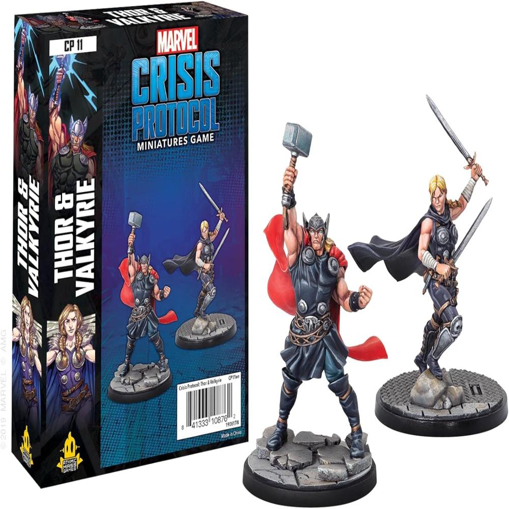 MARVEL CRISIS PROTOCOL CP11 THOR AND VALKYRIE PAINTED