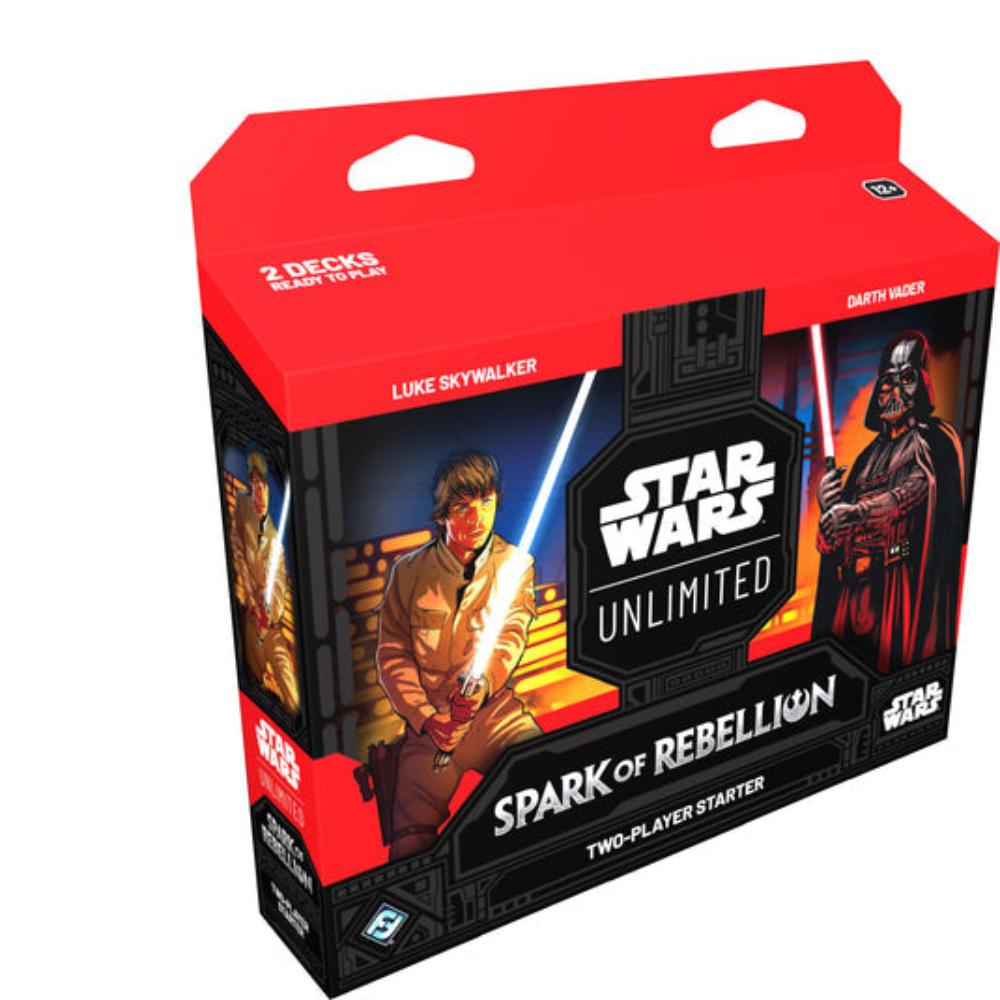 STAR WARS UNLIMITED SPARK OF REBELLION TWO-PLAYER STARTER BOX FRONT