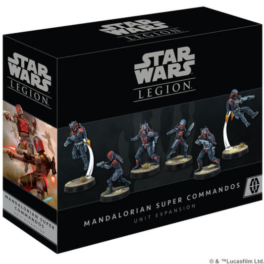 STAR WARS LEGION MANDALORIAN SUPER COMMANDOS UNIT EXPANSION BOX FRONT