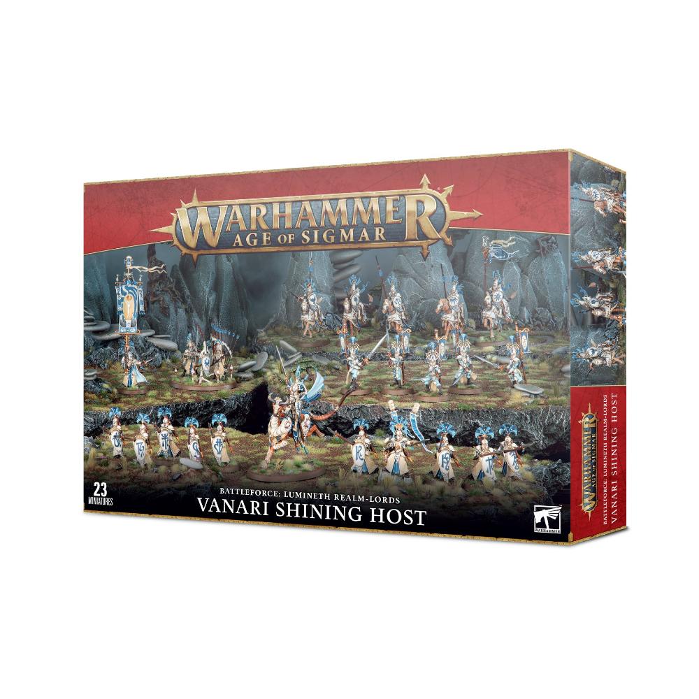 Warhammer Age Of Sigmar Battleforce Lumineth Realm-Lords Vanari Shining Host Box Front The Game Store