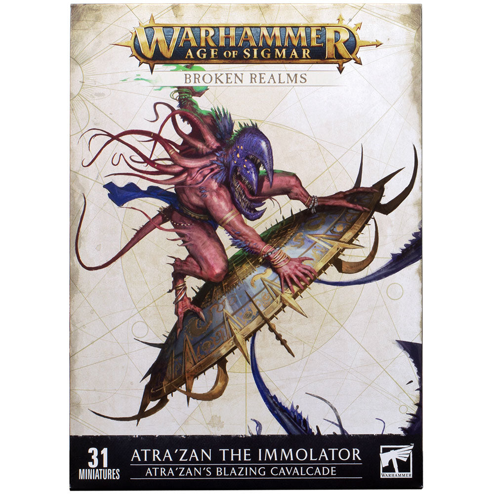 Warhammer Age Of Sigmar Atra'zan The Immolator Atra'zan's Blazing Cavalcade Box Front The Game Store