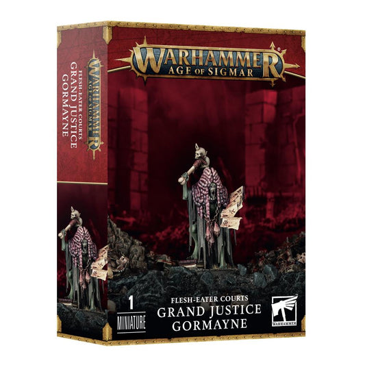 Warhammer Age Of Sigmar Flesh Eater Courts Grand Justice Gormayne Box Front The Game Store