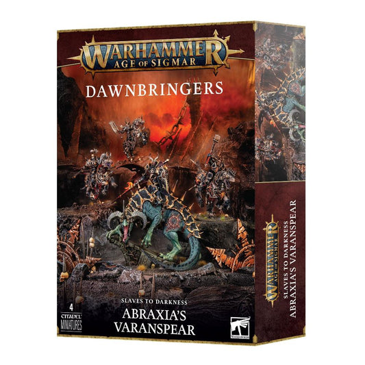 Warhammer Age Of Sigmar Dawnbringers Slaves To Darkness Abraxia's Varanspear Box Front The Game Store