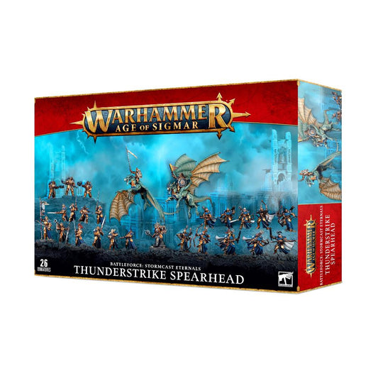 Warhammer Age Of Sigmar Battleforce Stormcast Eternals Thunderstrike Spearhead Box Front The Game Store