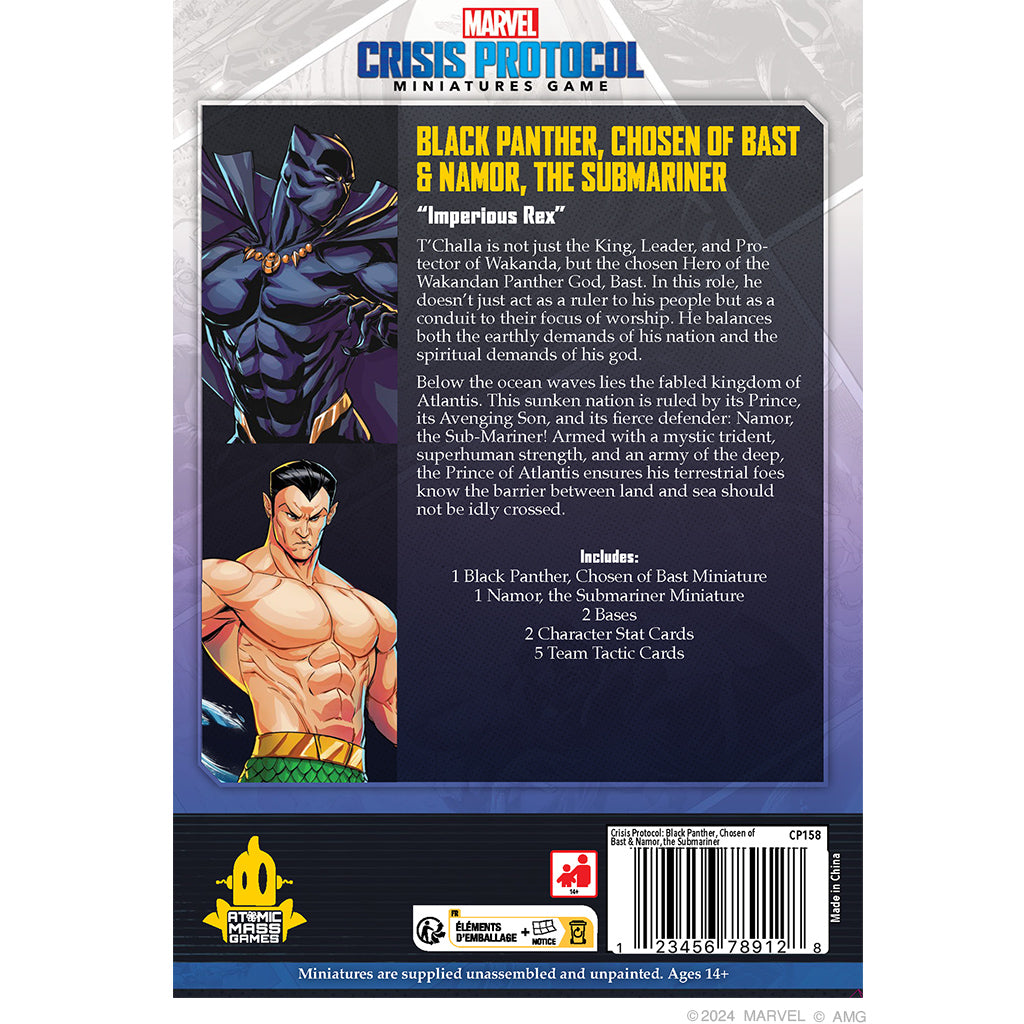 MARVEL: CRISIS PROTOCOL - BLACK PANTHER, CHOSEN OF BAST & NAMOR, THE SUB-MARINER