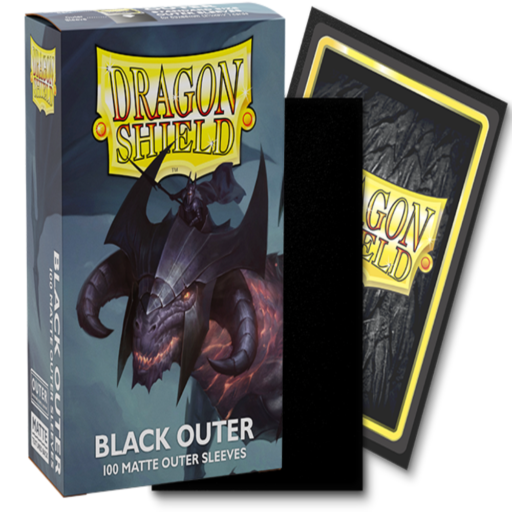 dragon shield black outer matte card sleeves