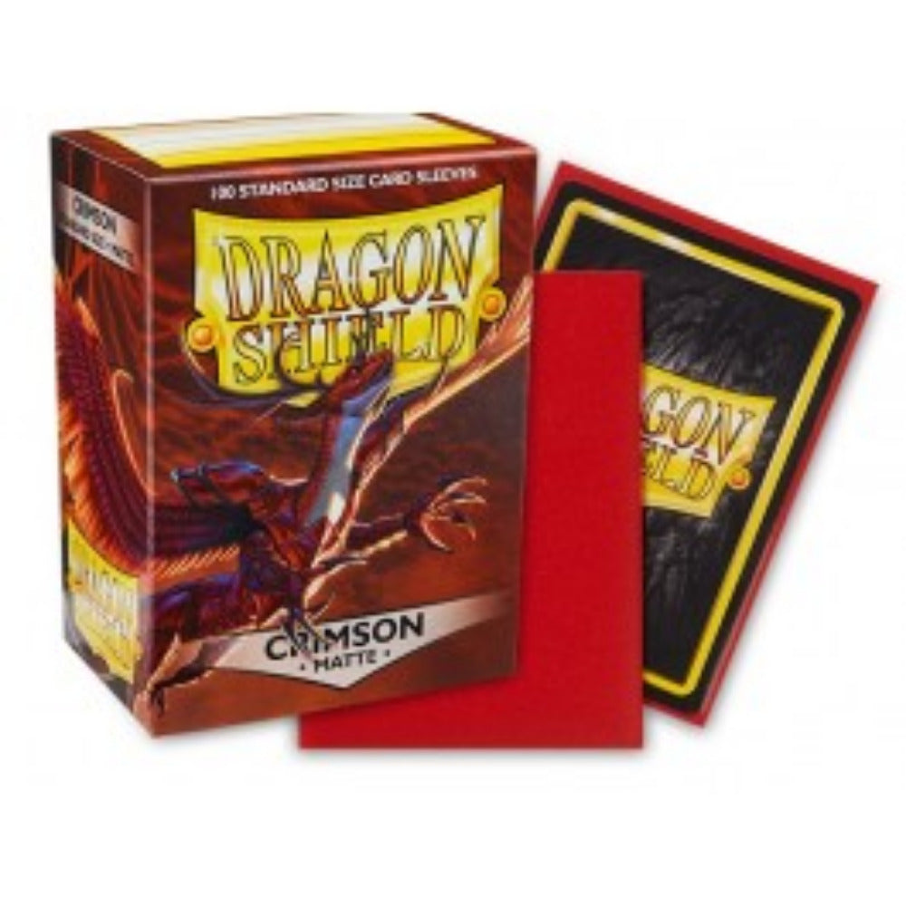 dragon shield crimson matte card sleeves