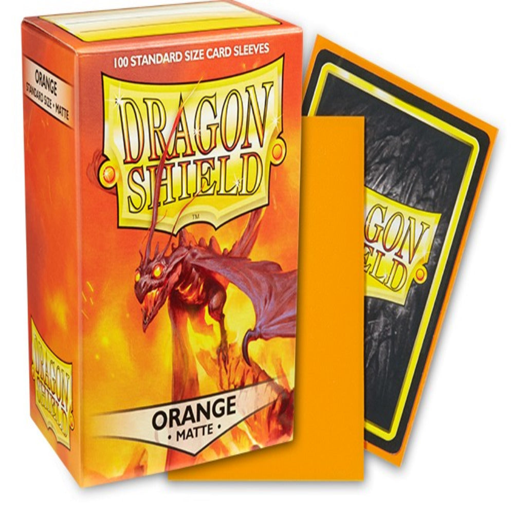 dragon shield orange matte card sleeves