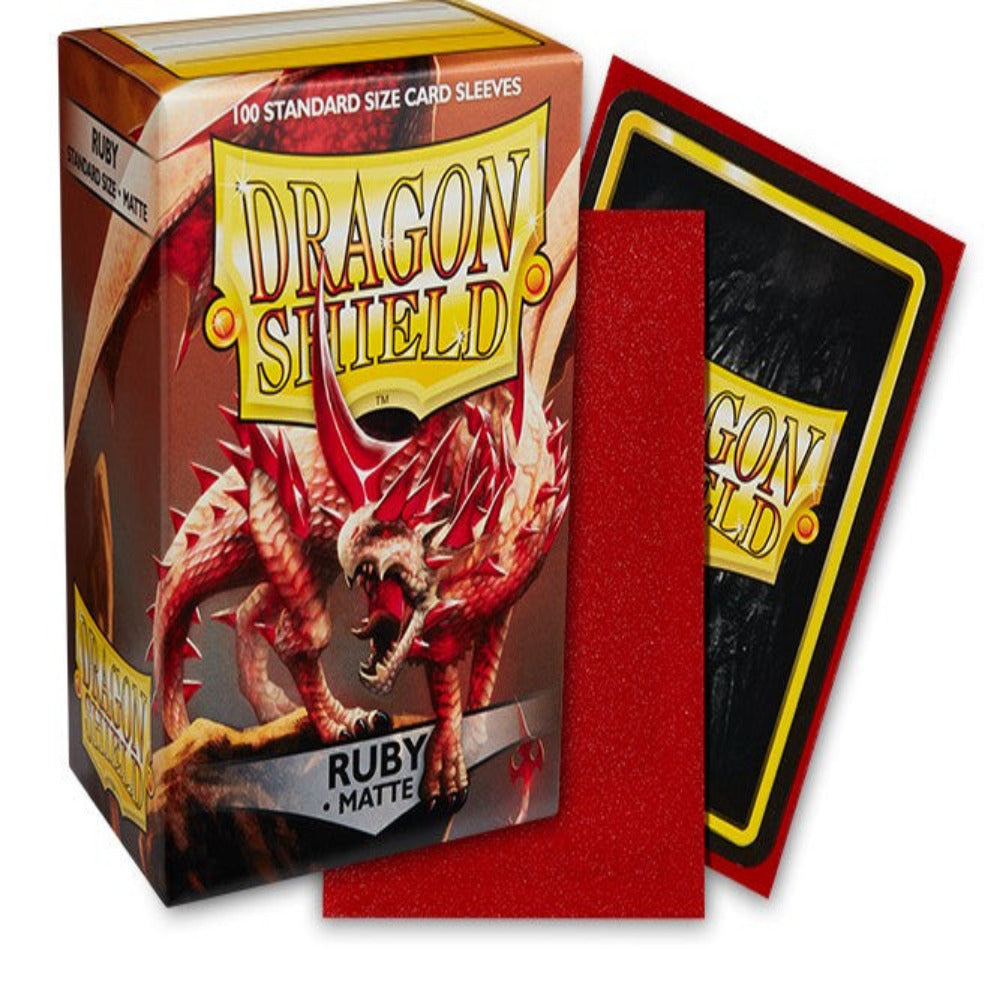 dragon shield ruby matte card sleeves