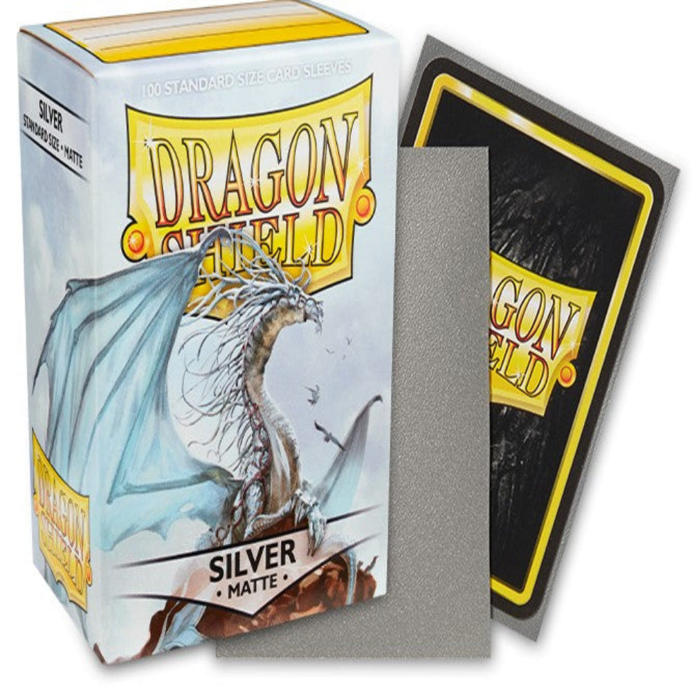 dragon shield silver matte card sleeves