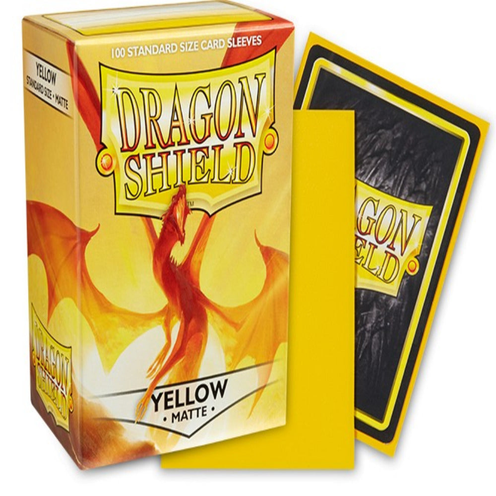 dragon shield yellow matte card sleeves