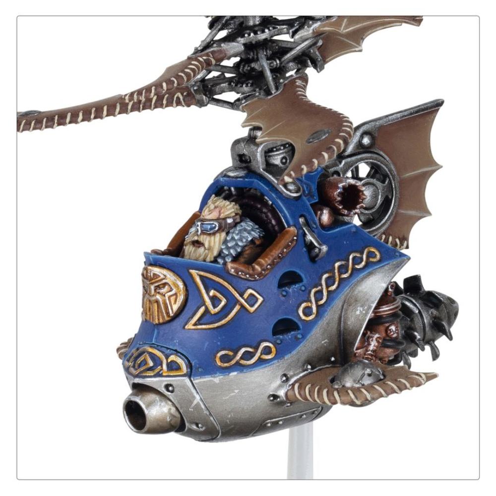 Warhammer the Old World Dwarf Gyrocopters Games Workshop Citadel painted blue miniatures