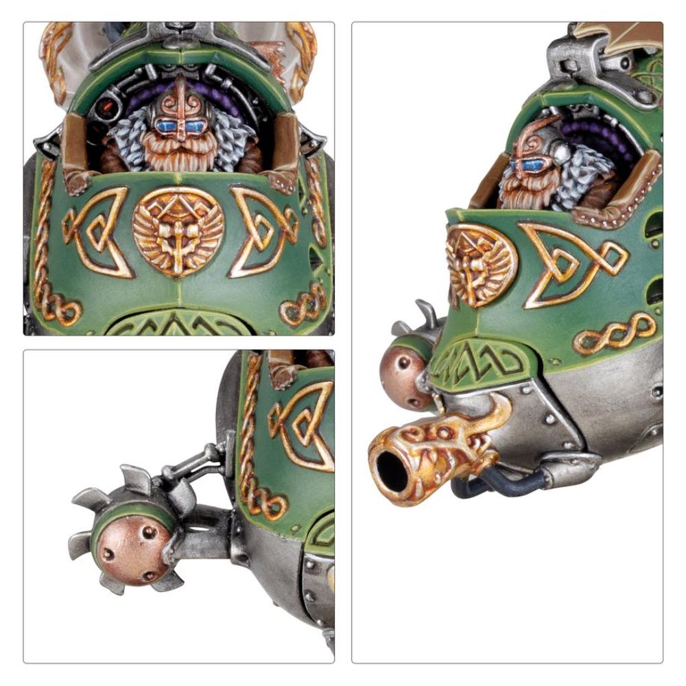 Warhammer the Old World Dwarf Gyrocopters Games Workshop Citadel painted green detail miniatures