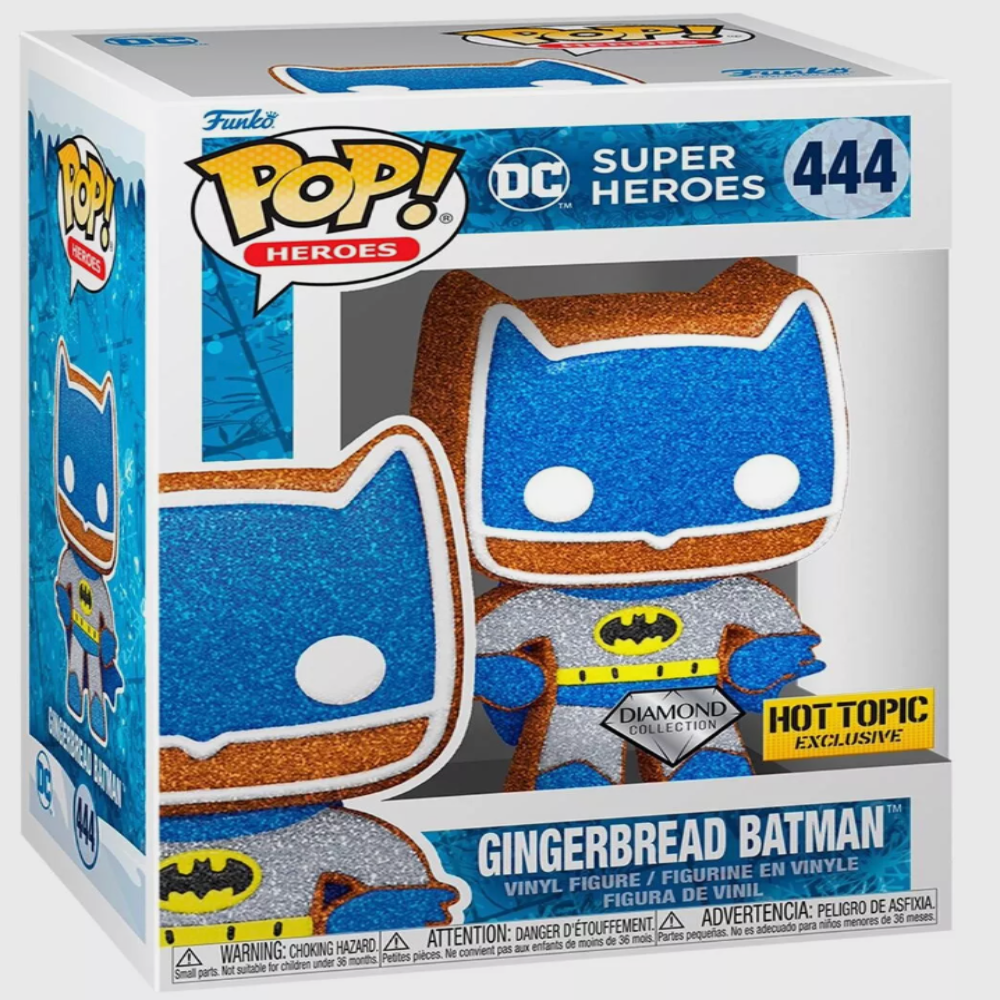 Funko Pop! DC Gingerbread Batman #444 Diamond Collection (Hot Topic Exclusive)