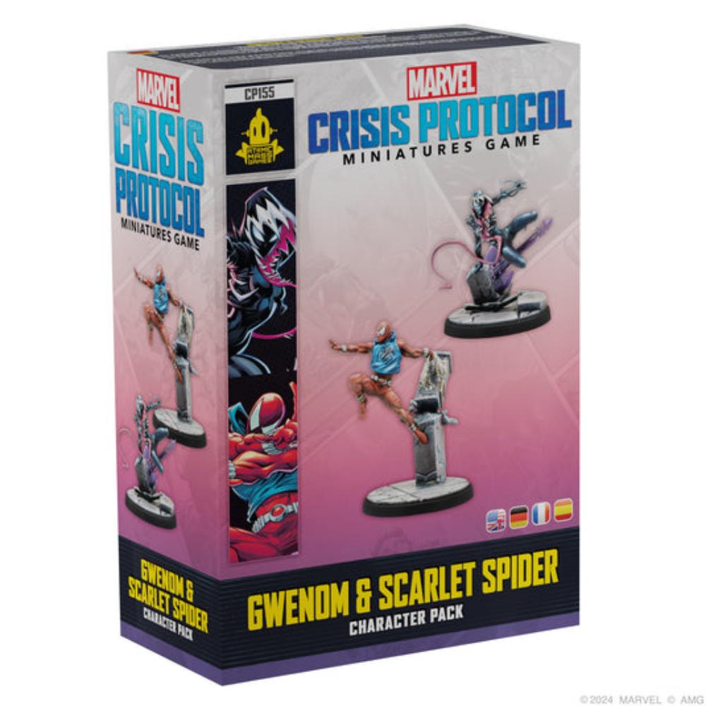 Marvel characters Gwenom Scarlet Spider Atomic Mass Games miniatures pack