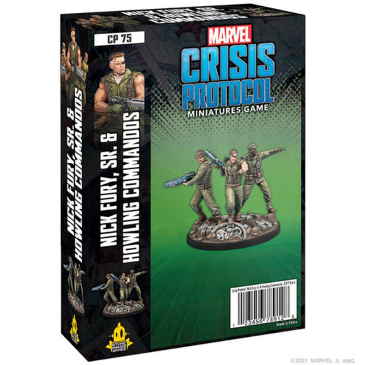 Marvel Crisis Protocol CP75 miniatures nick fury, sr. howling commandos box