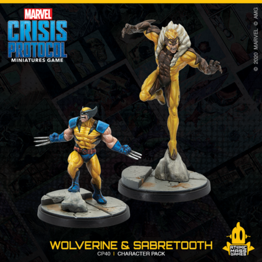 Marvel Crisis Protocol Wolverine Sabretooth CP40 miniatures