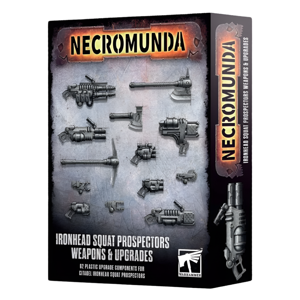 necromunda ironhead squat prospectors weapons upgrades warhammer games workshop