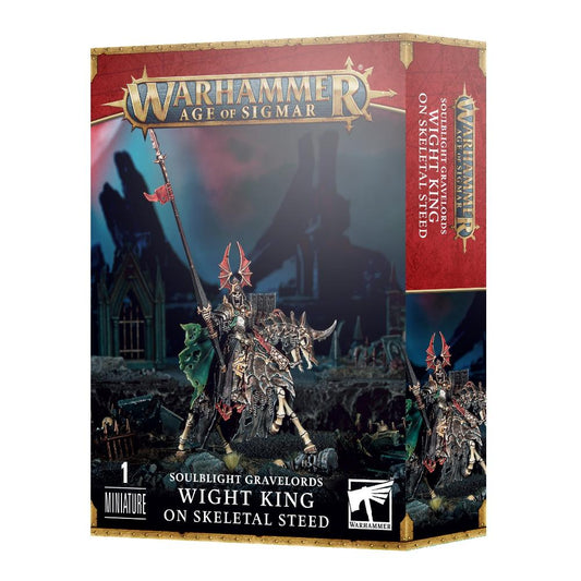 Warhammer factions soulblight gravelords Wight King on skeletal steed Citadel miniature box